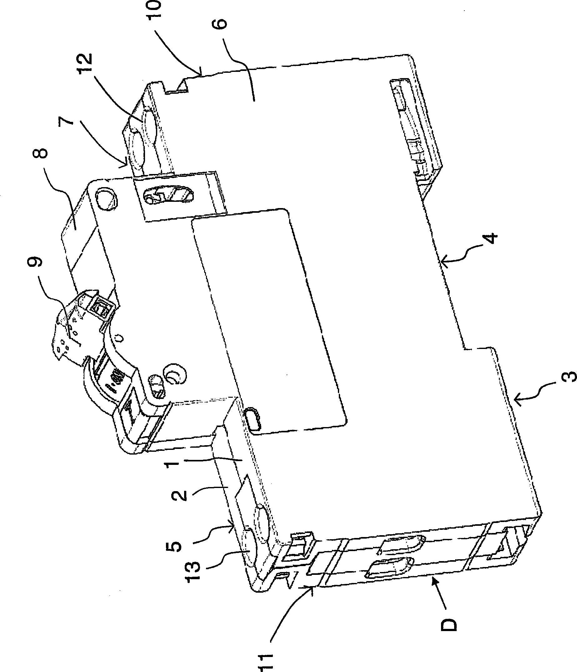 Modular electric protection device comprising an additional electric function such as the differential protection function