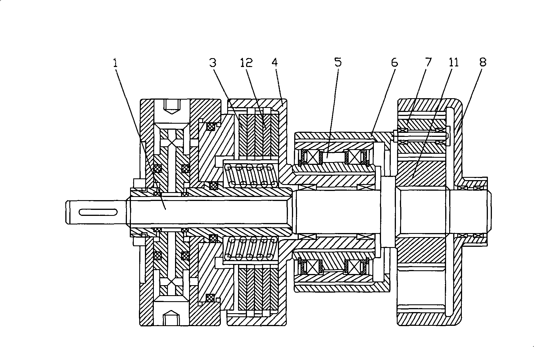 Planetary type main clutch for automobile