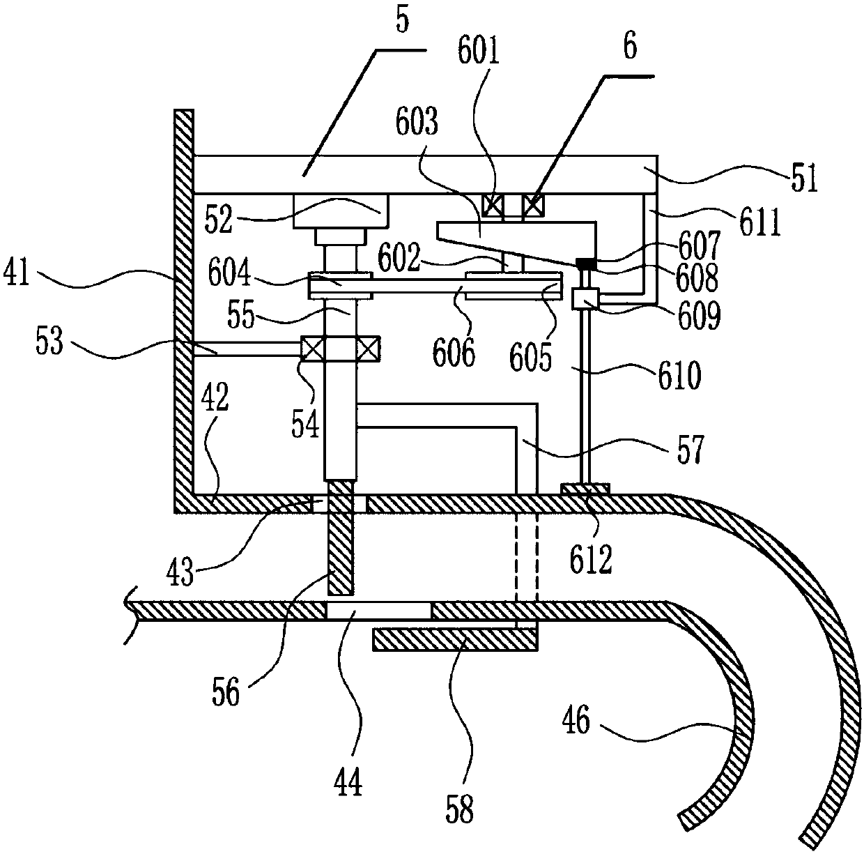 Large and small cargo separating device for truck unloading