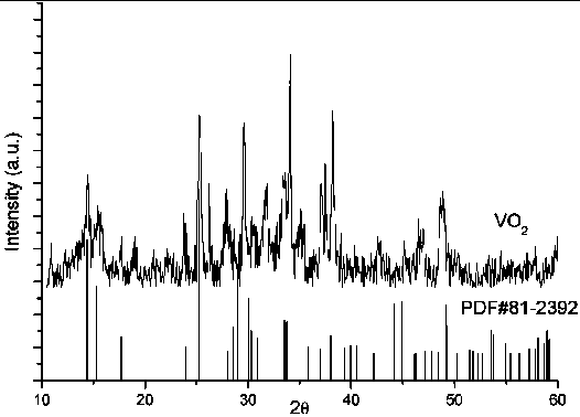 Hydrothermal synthesis method of monoclinic phase vanadium dioxide nano-powder