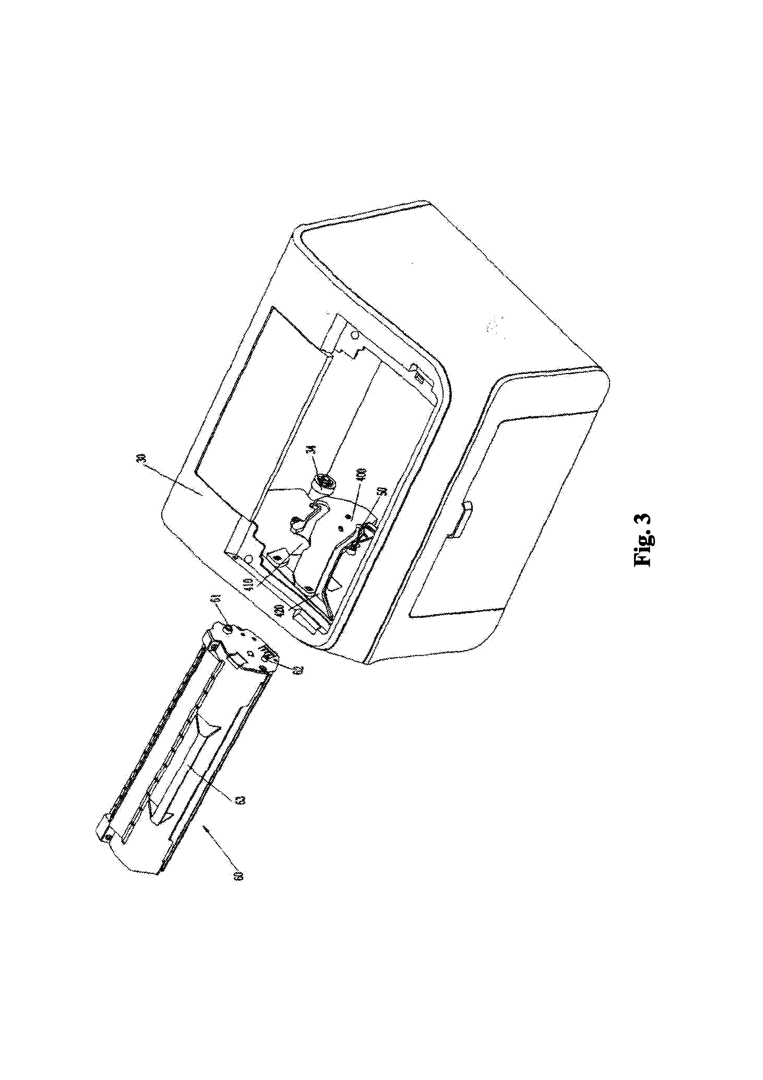 Image forming device, process cartridge engaged with the same and method for firmly positioning process cartridge in image forming device