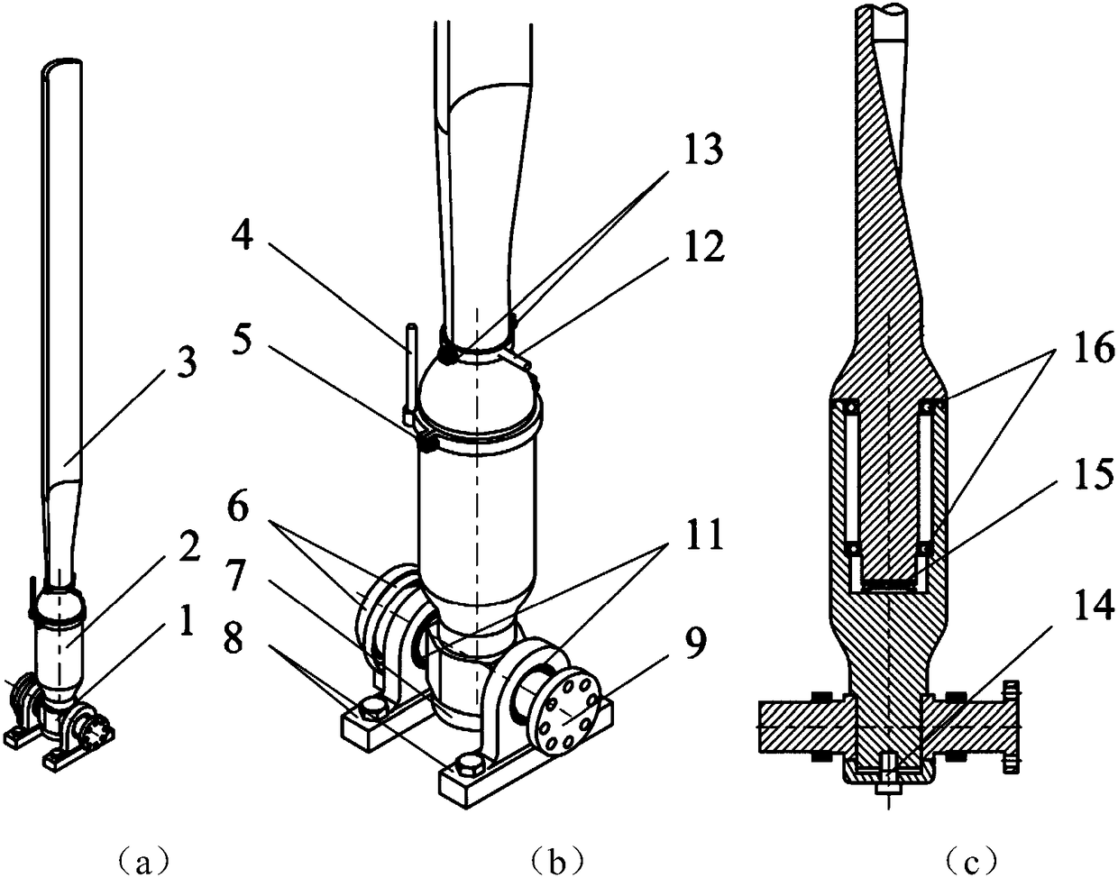 A self-excited oscillating airfoil power generation device using vortex shedding effect