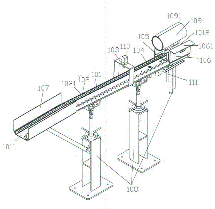 Pre-feeding gap eliminating device of metal cylinder welding machine