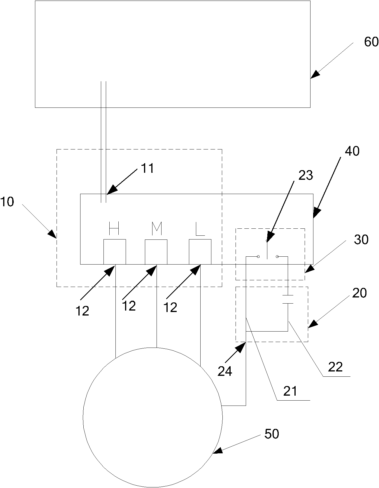 Air conditioner, alternating current motor and speed adjusting device thereof