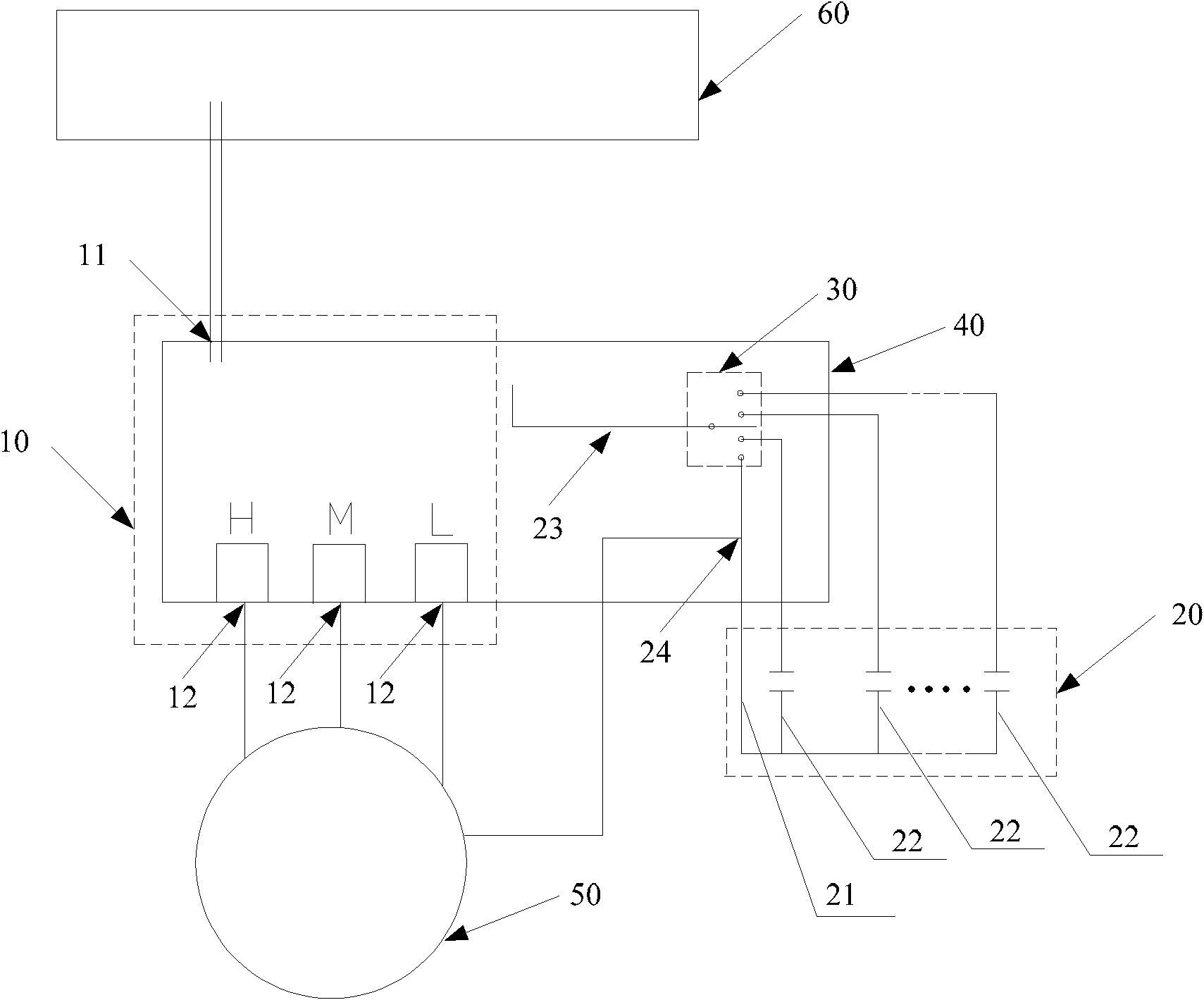 Air conditioner, alternating current motor and speed adjusting device thereof