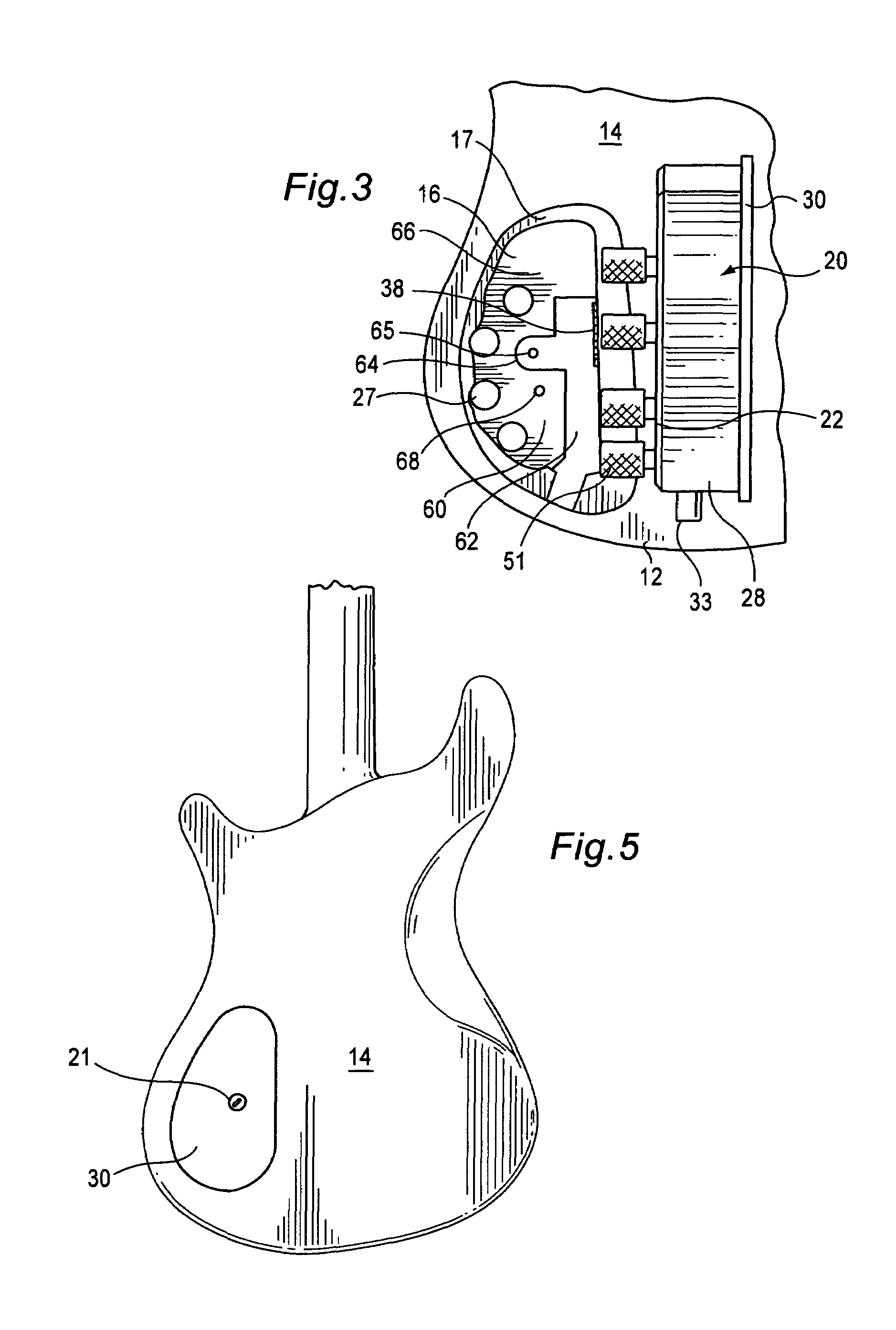 Interchangable pre amp module for an electronic string instrument