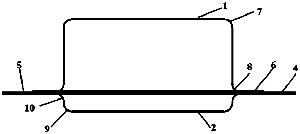 Micro-buckle battery and preparation method thereof