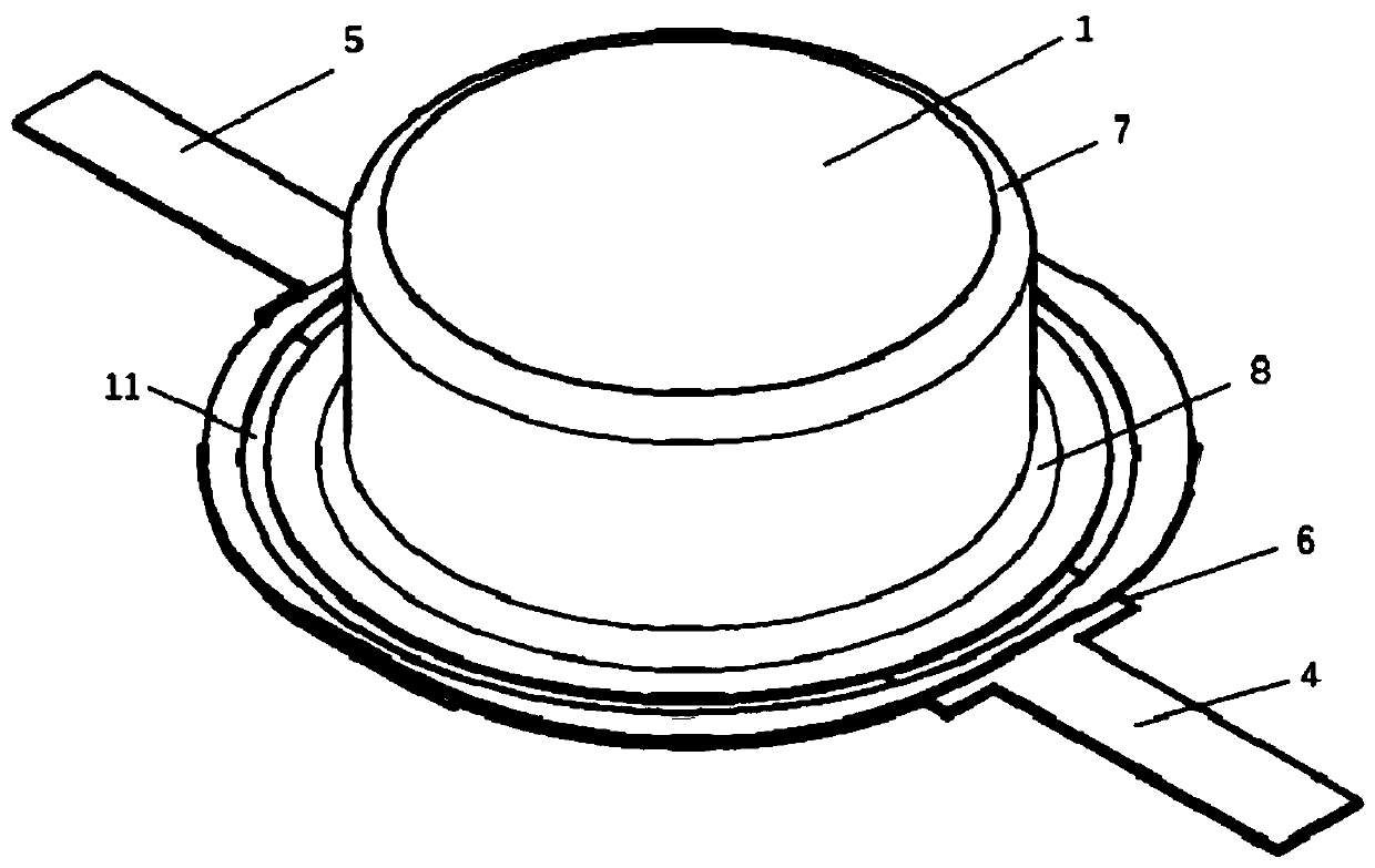 Micro-buckle battery and preparation method thereof