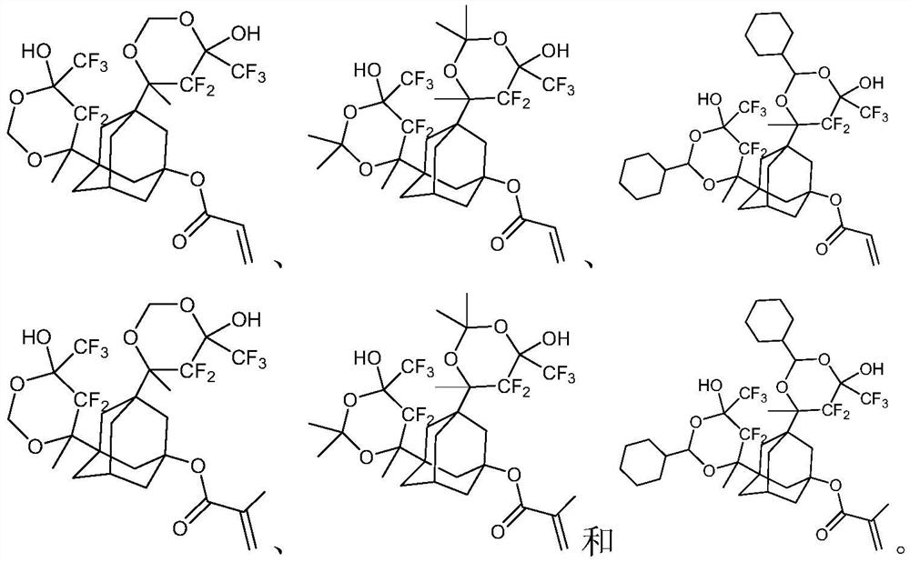 Photoresist resin monomer with adamantane structure and synthesis method thereof