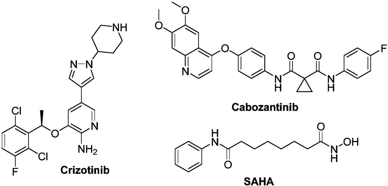 Aminopyridine derivative containing hydroxamic acid fragment as well as application thereof to anti-tumor aspect