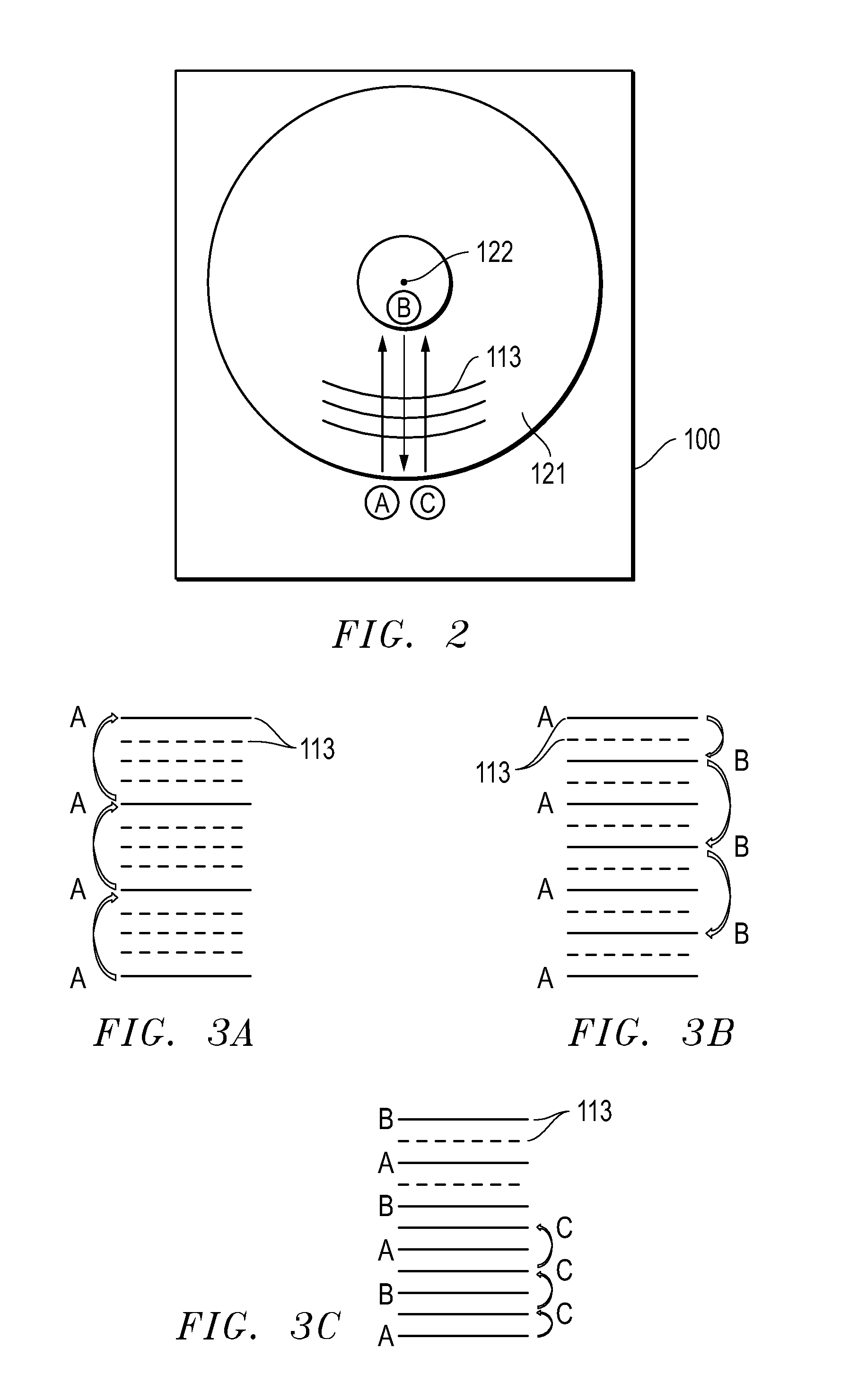 System, method and apparatus for data track usage sequence to reduce adjacent track interference effect