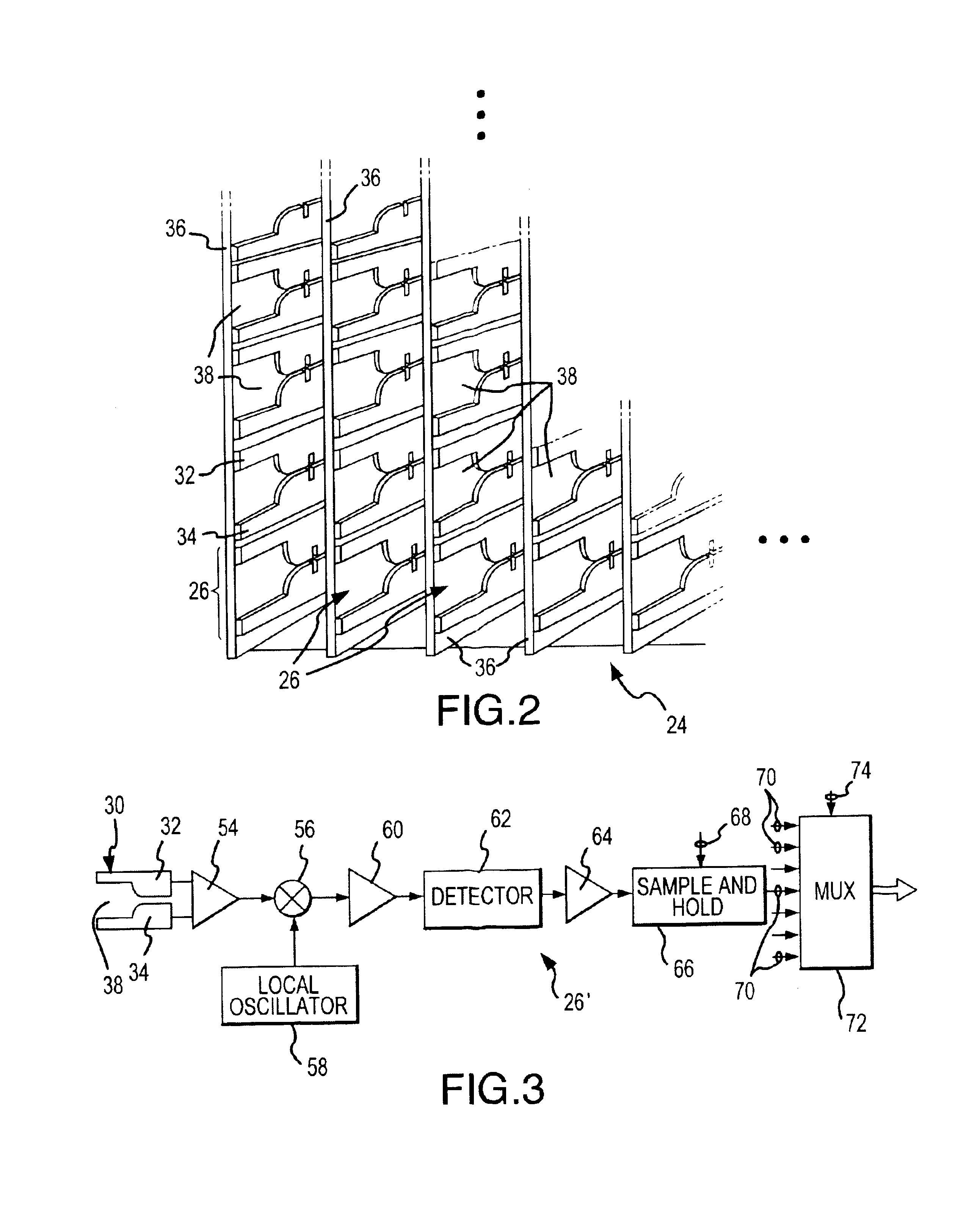 Weighted noise compensating method and camera used in millimeter wave imaging