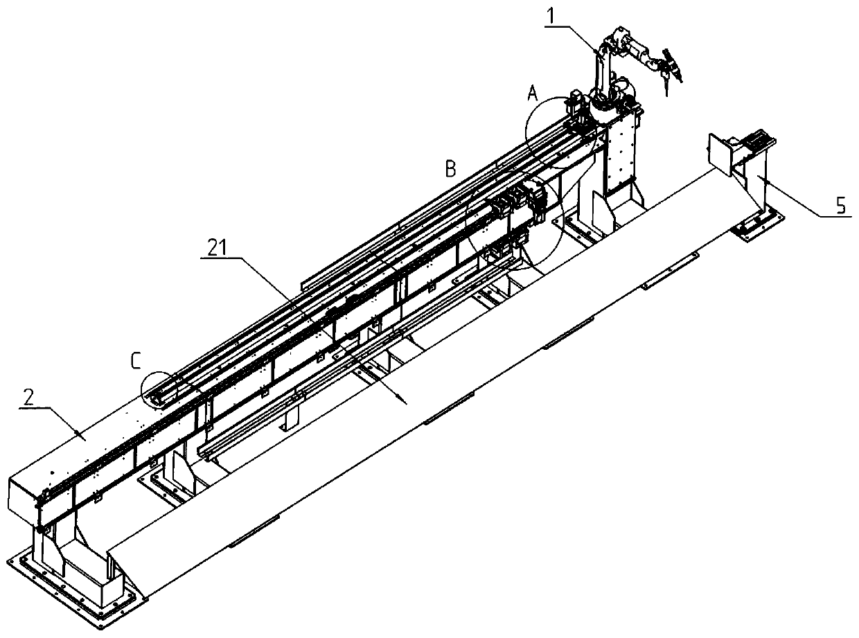 Automatic flexible cutting system for box-type section beam and cutting method thereof