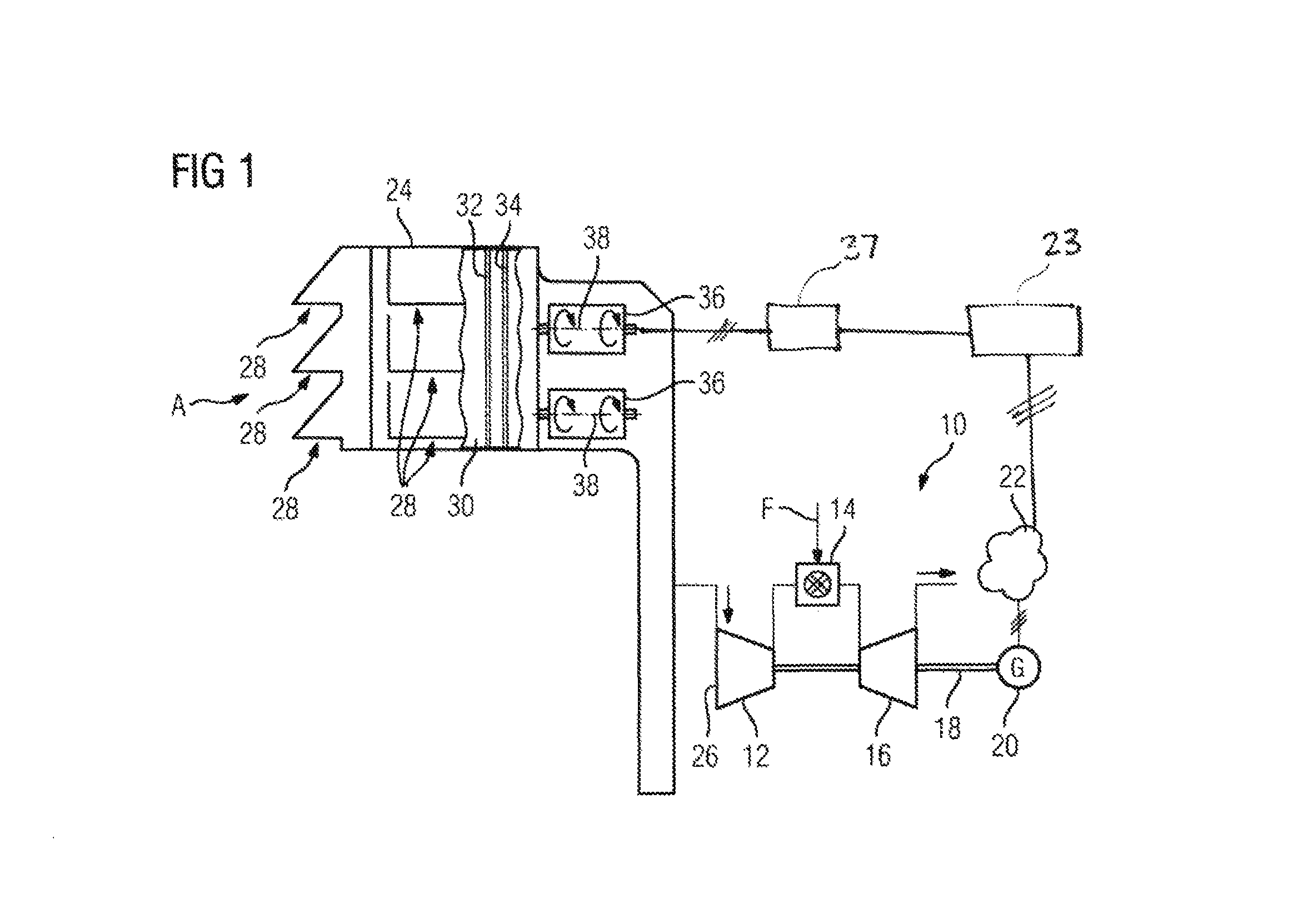 Method for operating a static gas turbine, and intake duct for intake air of a gas turbine