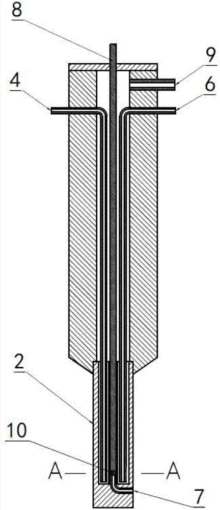 Air cooling high-temperature dynamic pressure probe