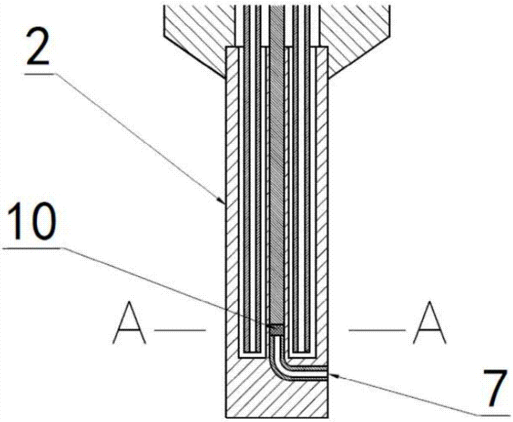 Air cooling high-temperature dynamic pressure probe