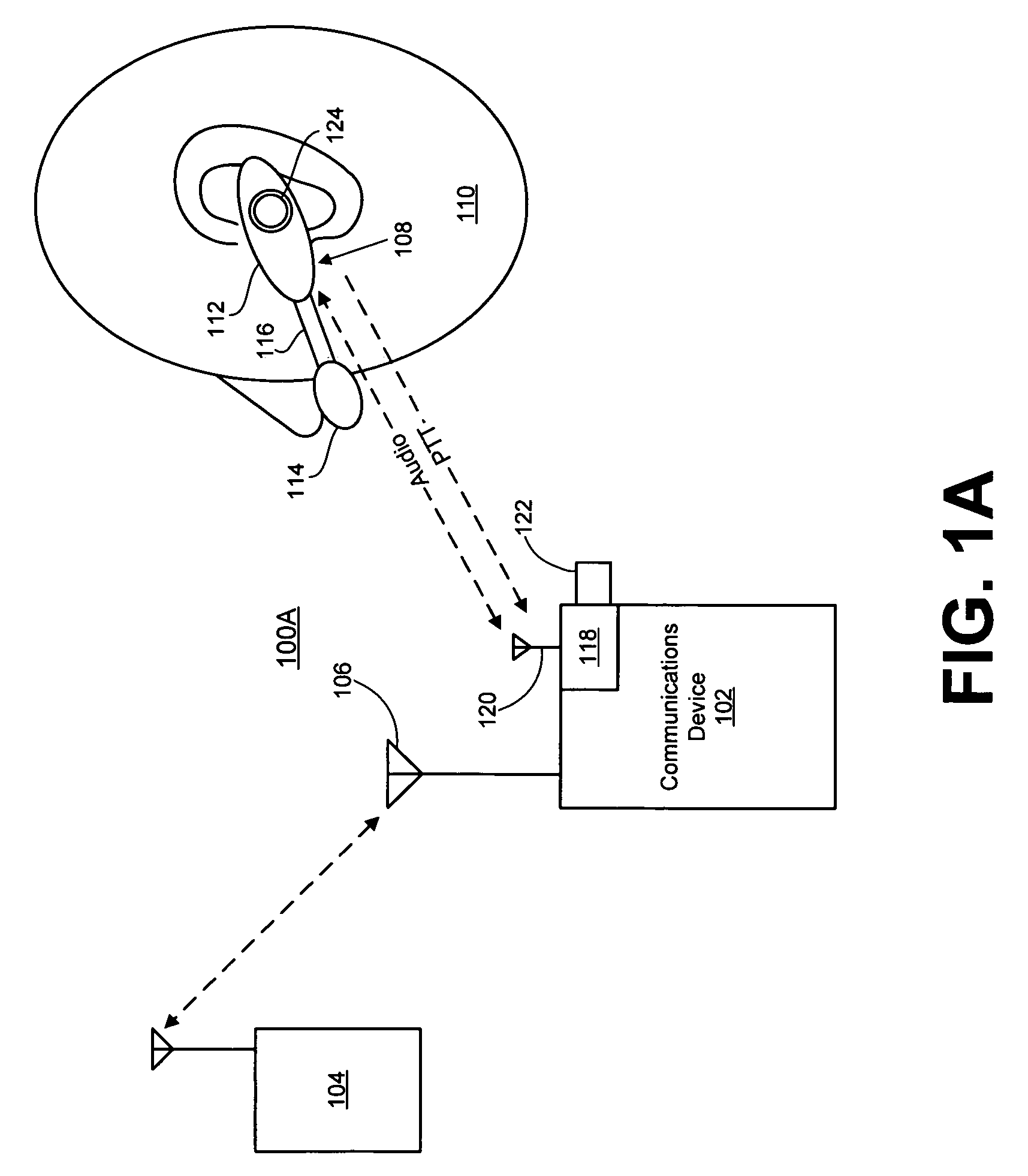 Wireless headset for communications device