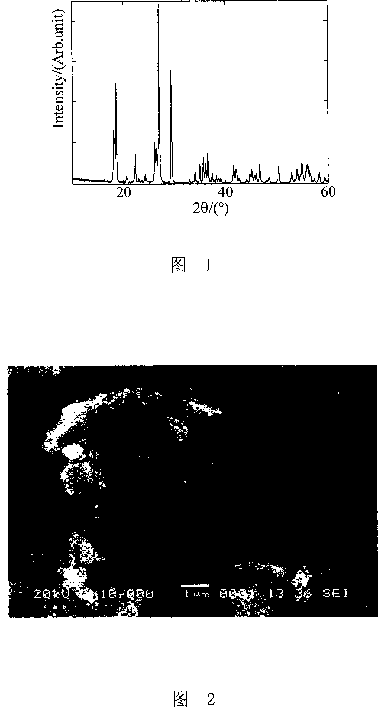 Synthesizing lithium ion cell positive material fluorophosphoric vanadium-lithium by sol-gel method