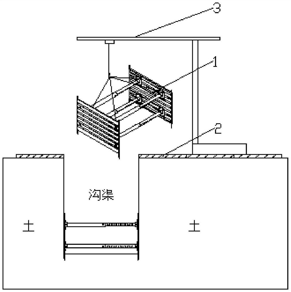 Emergency rescue jacking equipment for ditch collapse accident