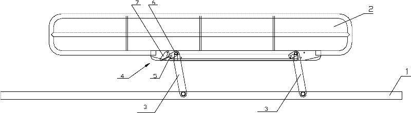 Setting structure of guardrail of medical bed