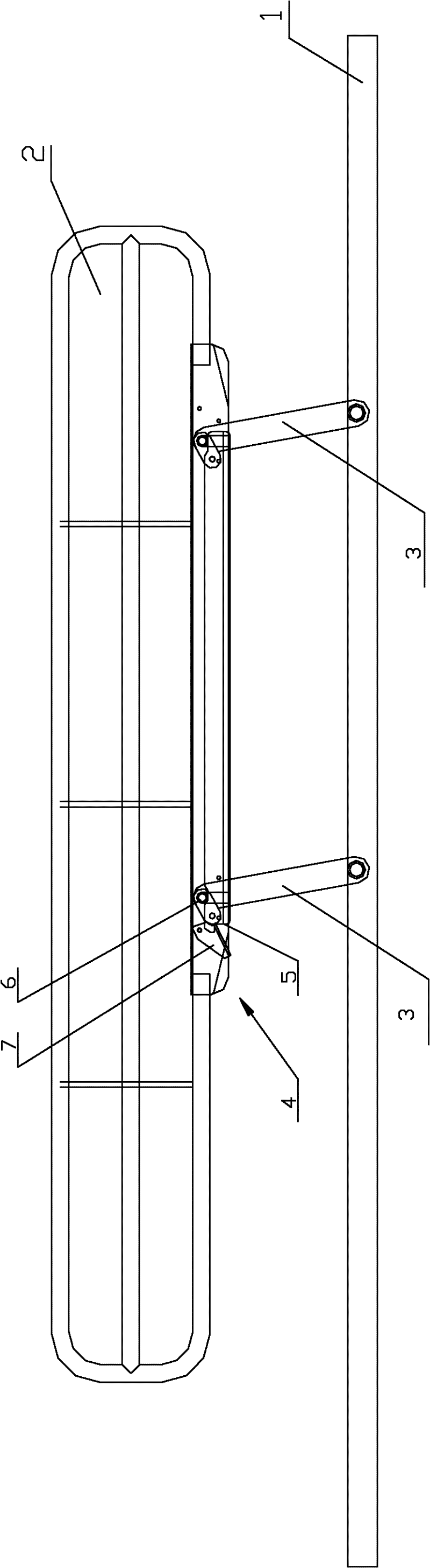 Setting structure of guardrail of medical bed