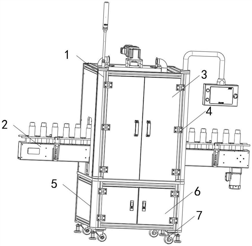 An infusion and capping device used in a genetic engineering preparation processing production line