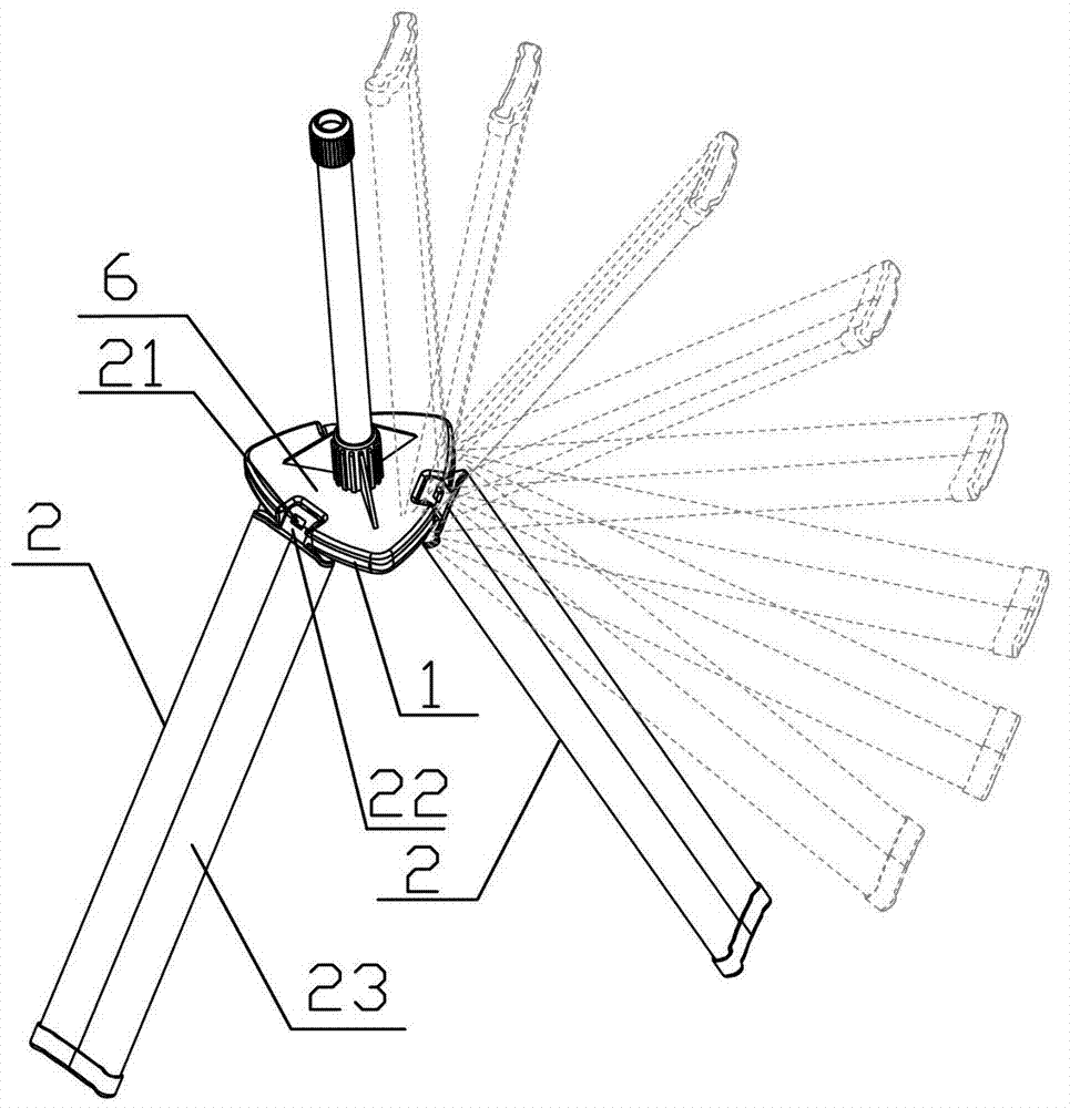 Support component of foldable music score support