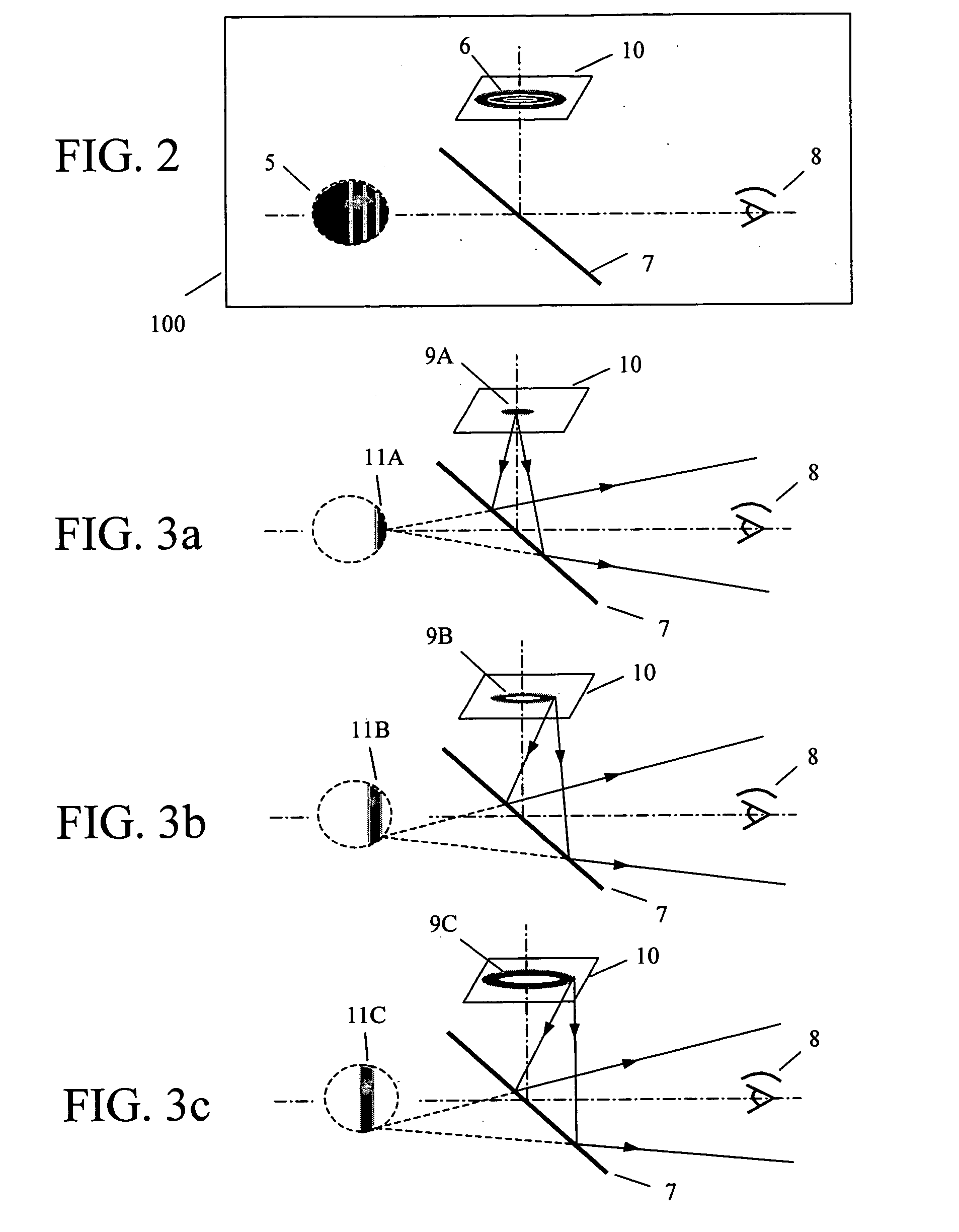 Three-dimensional display using variable focusing lens