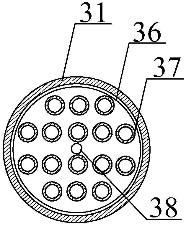 Shell-and-tube type water condenser with single system