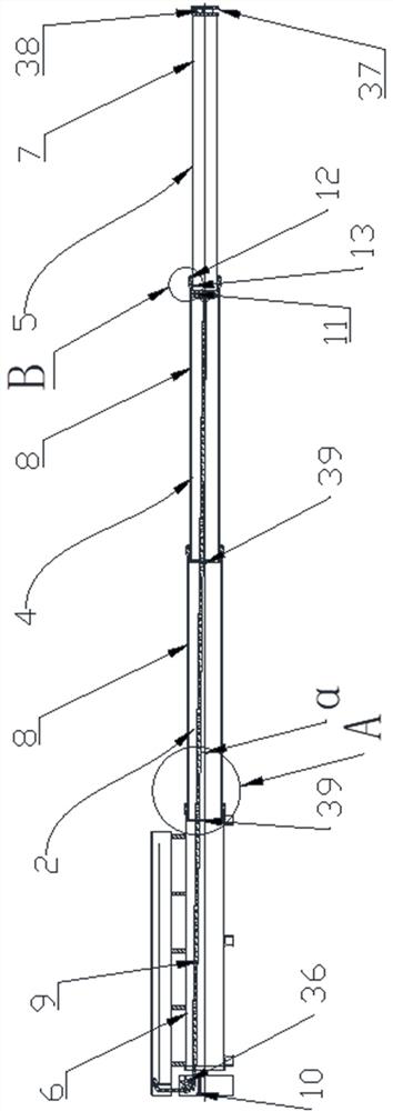 Horizontal conveying device