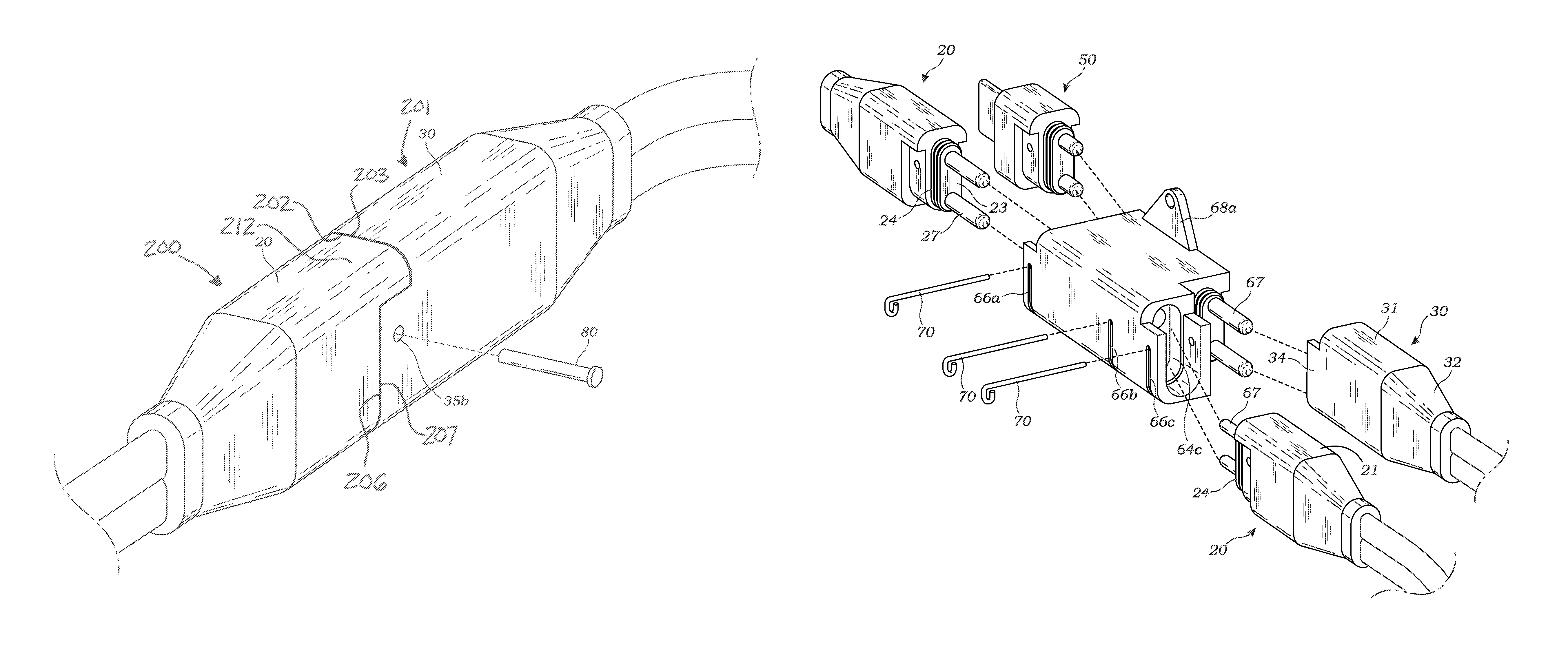 Corrosion resistant electrical assembly with connectors and multi-port junction block