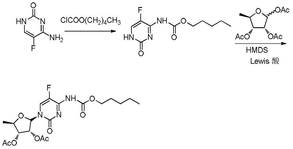 Synthetic method for capecitabine key intermediate