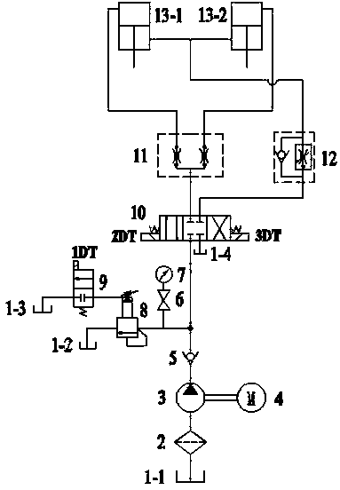 Bending machine hydraulic synchronous system controlled by flow distributing and collecting valve