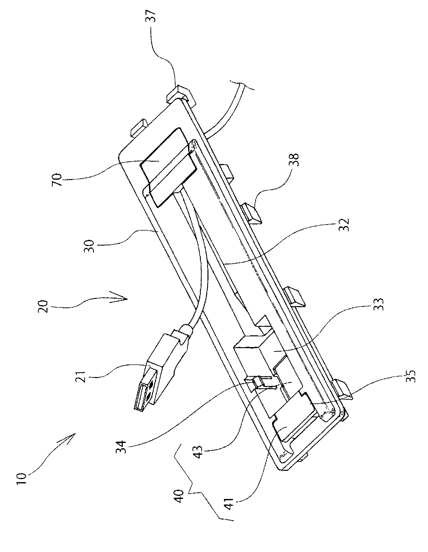 Cable holder for mounting on vehicle