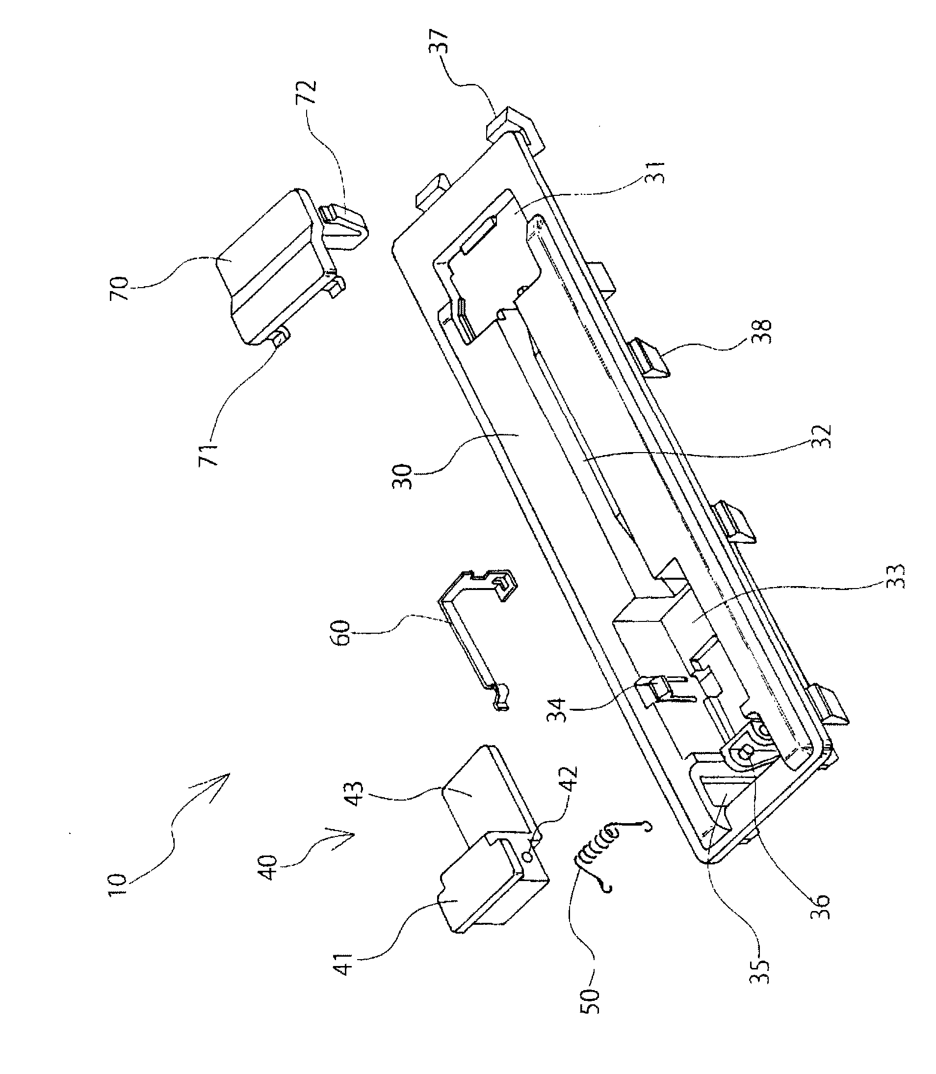 Cable holder for mounting on vehicle