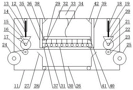 Hot-melting treatment device for waste self-adhered copper foil adhesive tape