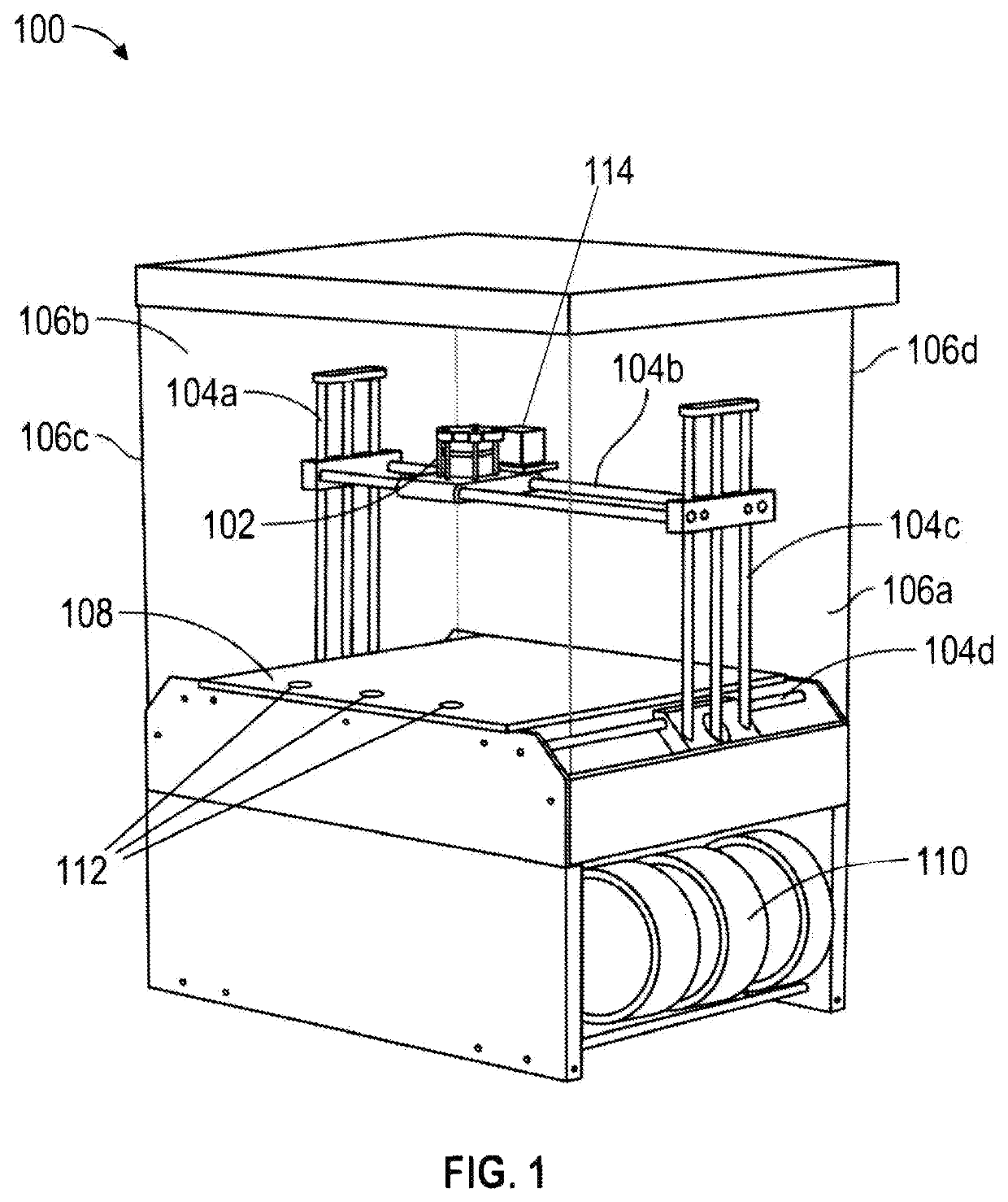 Robotic apparatus for building a multidimensional object