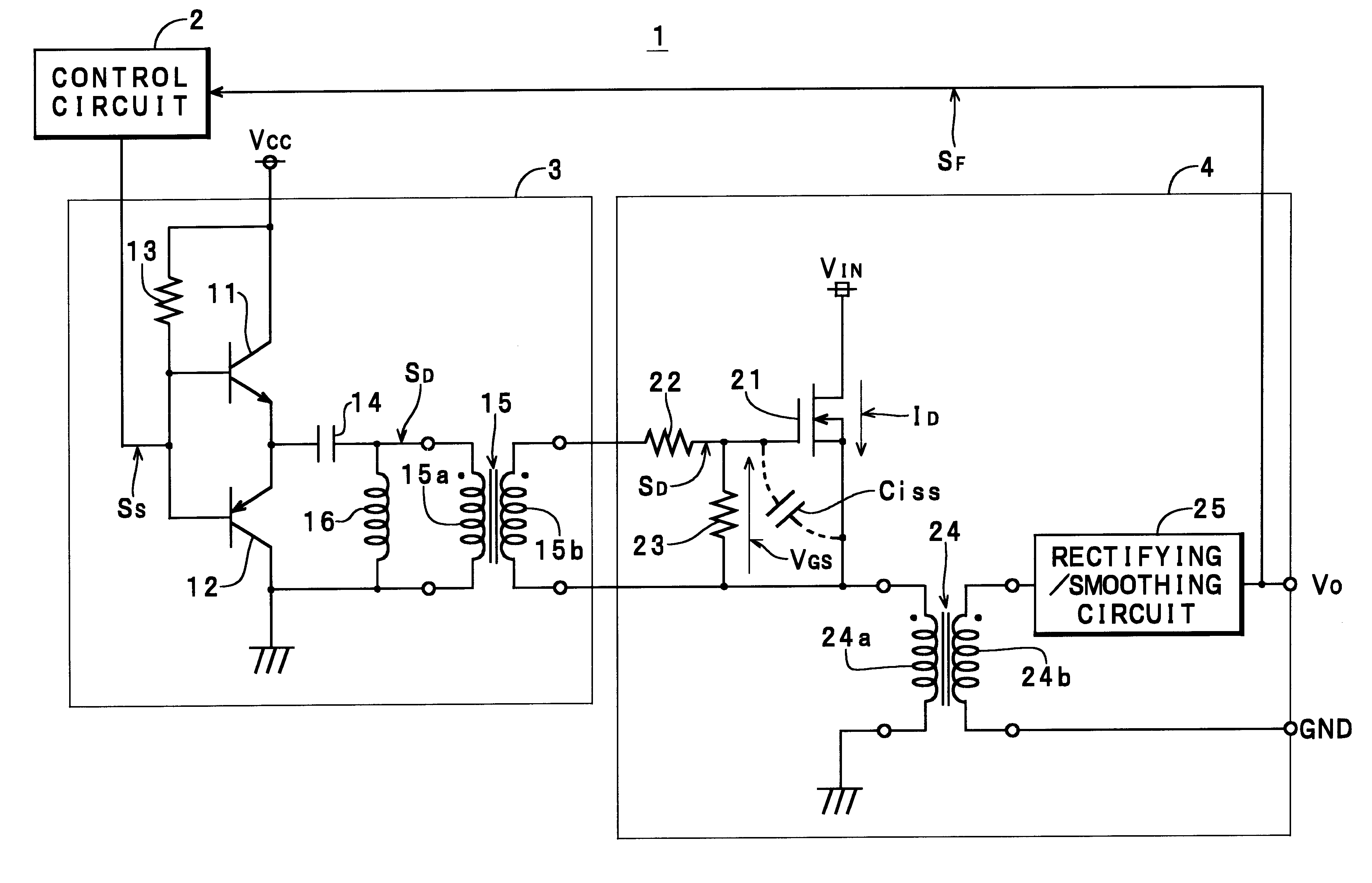 Drive circuit for switching power supply