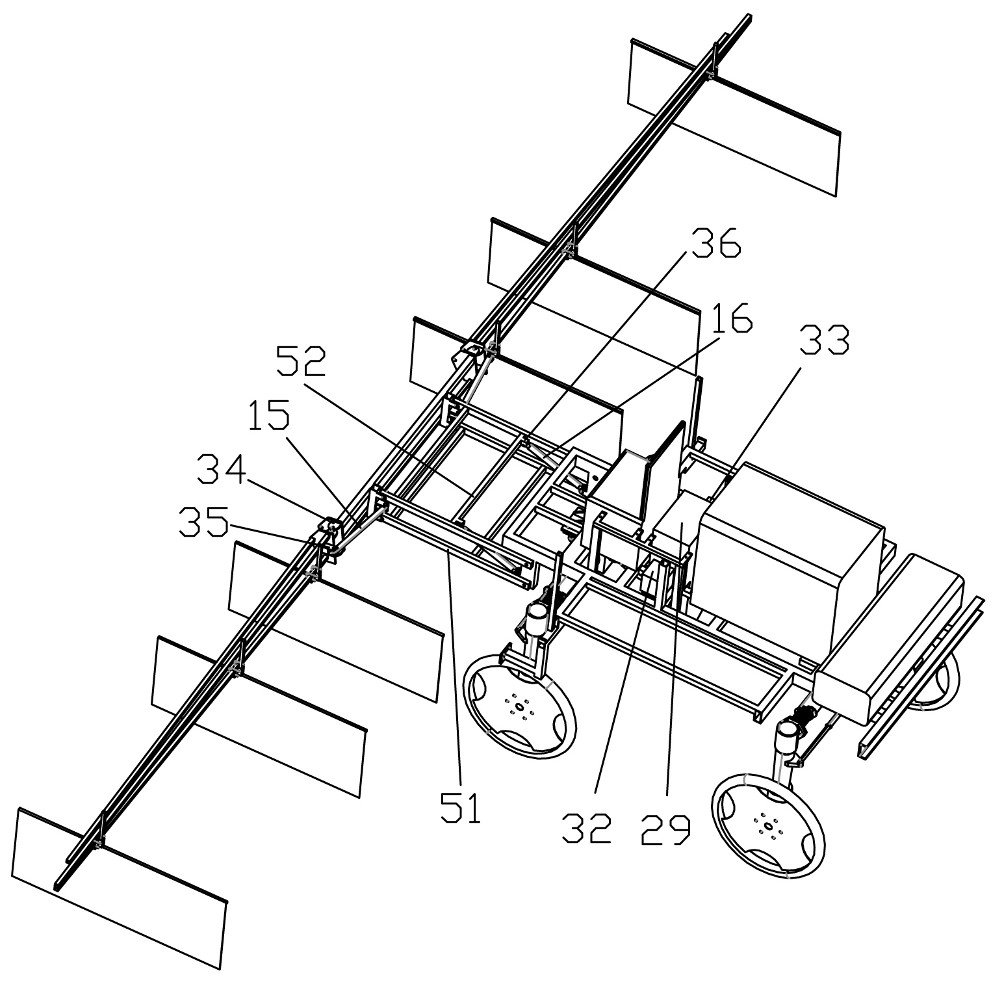 Strip-shaped composite planting high-ground-clearance zoning boom sprayer