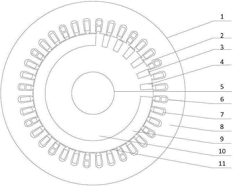 Induction motor provided with cast copper rotor