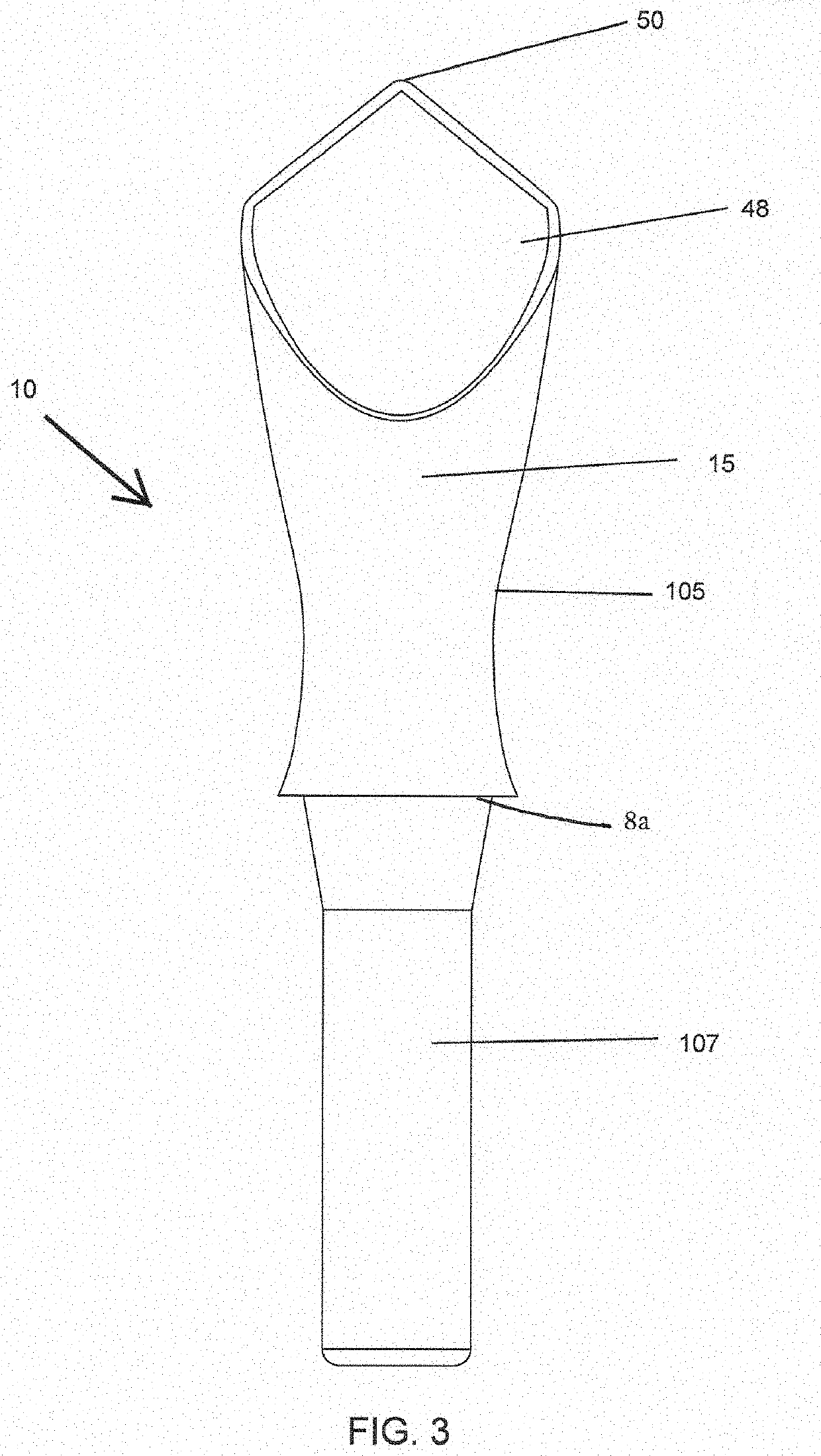 Cosmetic applicator with flexible and rigid portions