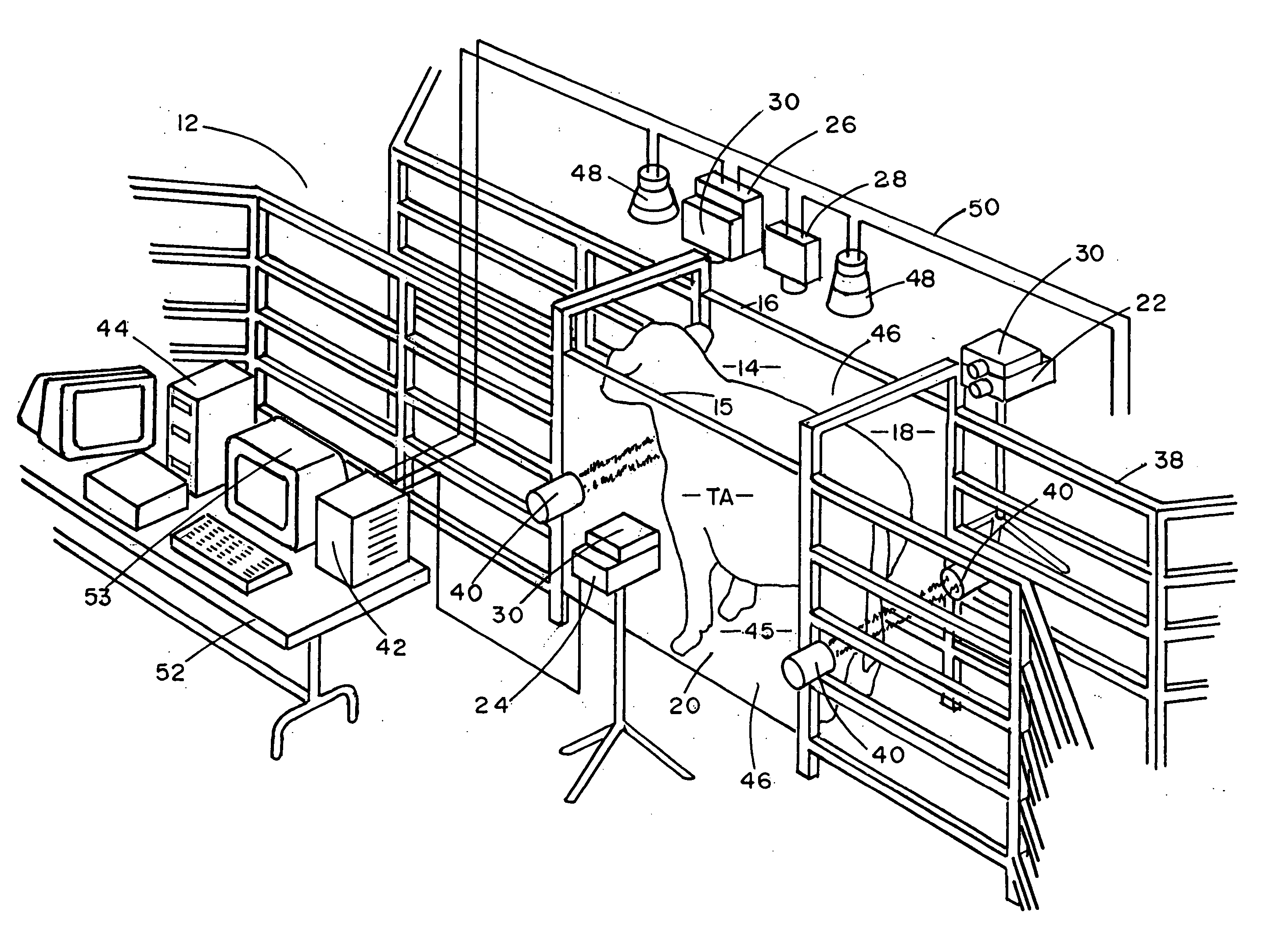 Apparatus and methods for the volumetric and dimensional measurement of livestock