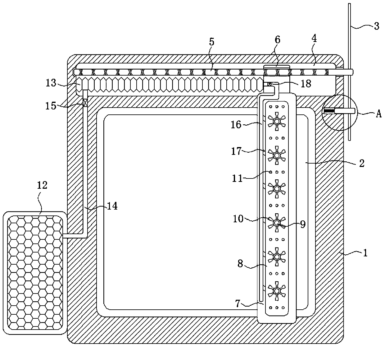 Solar photovoltaic panel dust clearing equipment