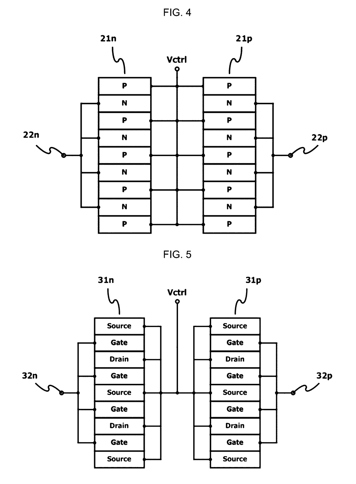 Variable capacitor used in integrated circuit of differential structure