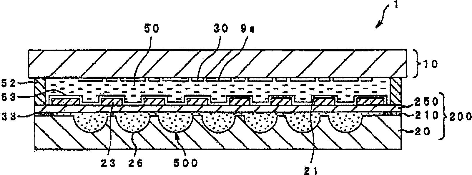 Electro-optical device, method of manufacturing the same, and electronic apparatus using the electro-optical device