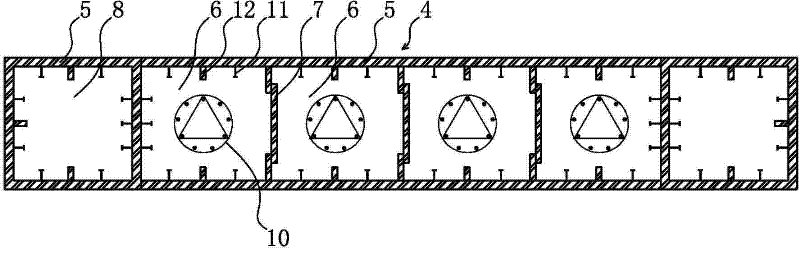 Outsourcing multi-cavity steel plate concrete composite shear wall and its construction method