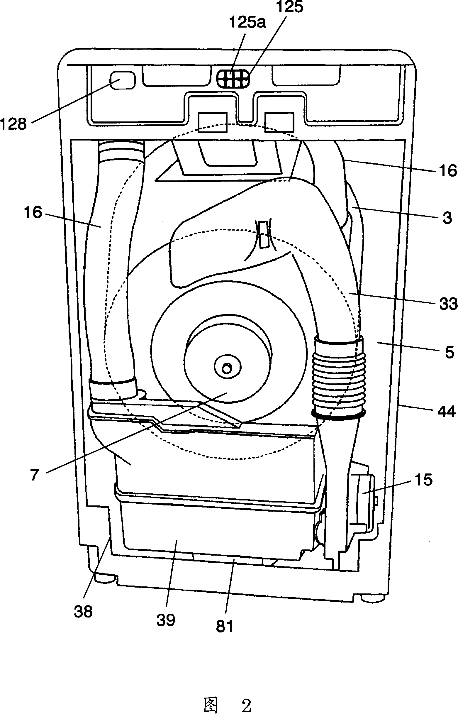 Rotary drum washing and drying machine