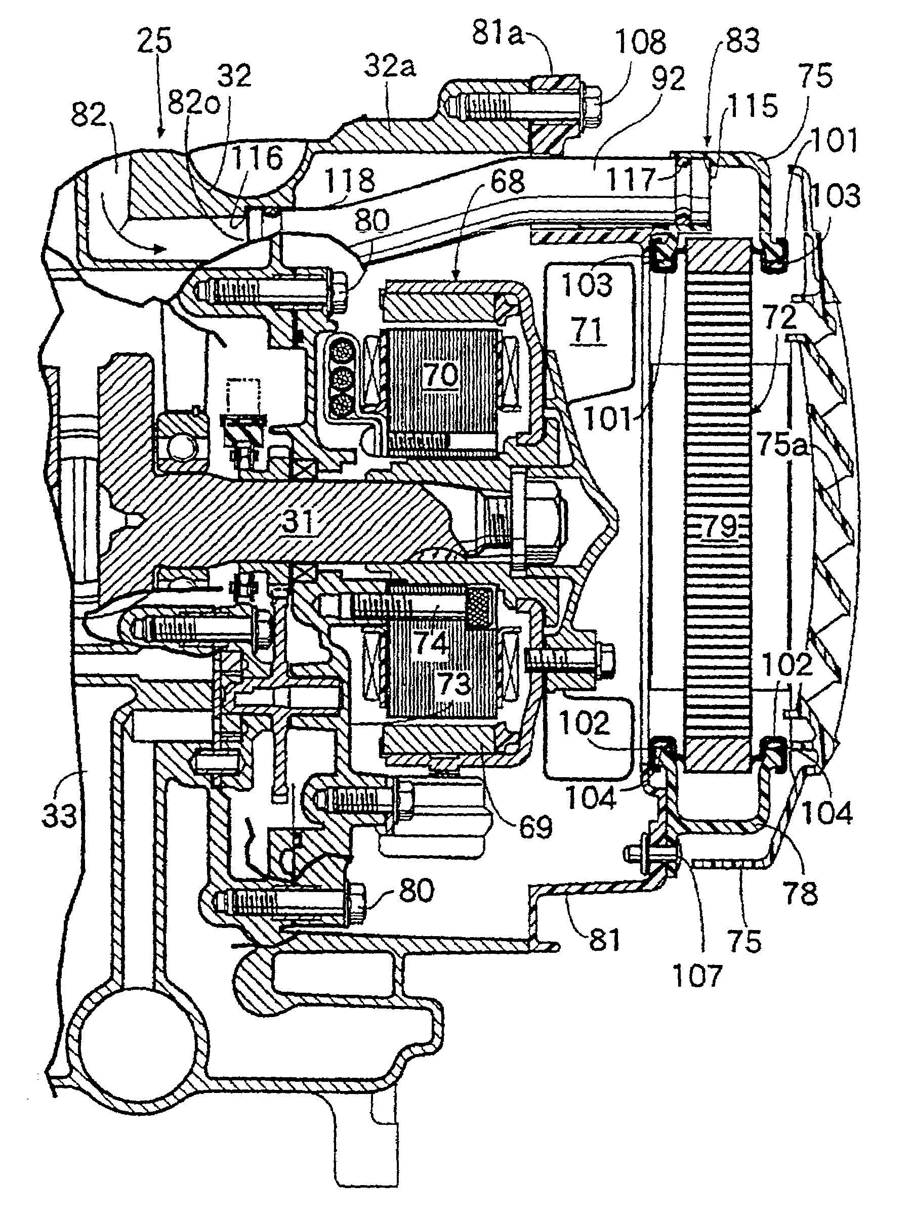 Vehicle radiator device