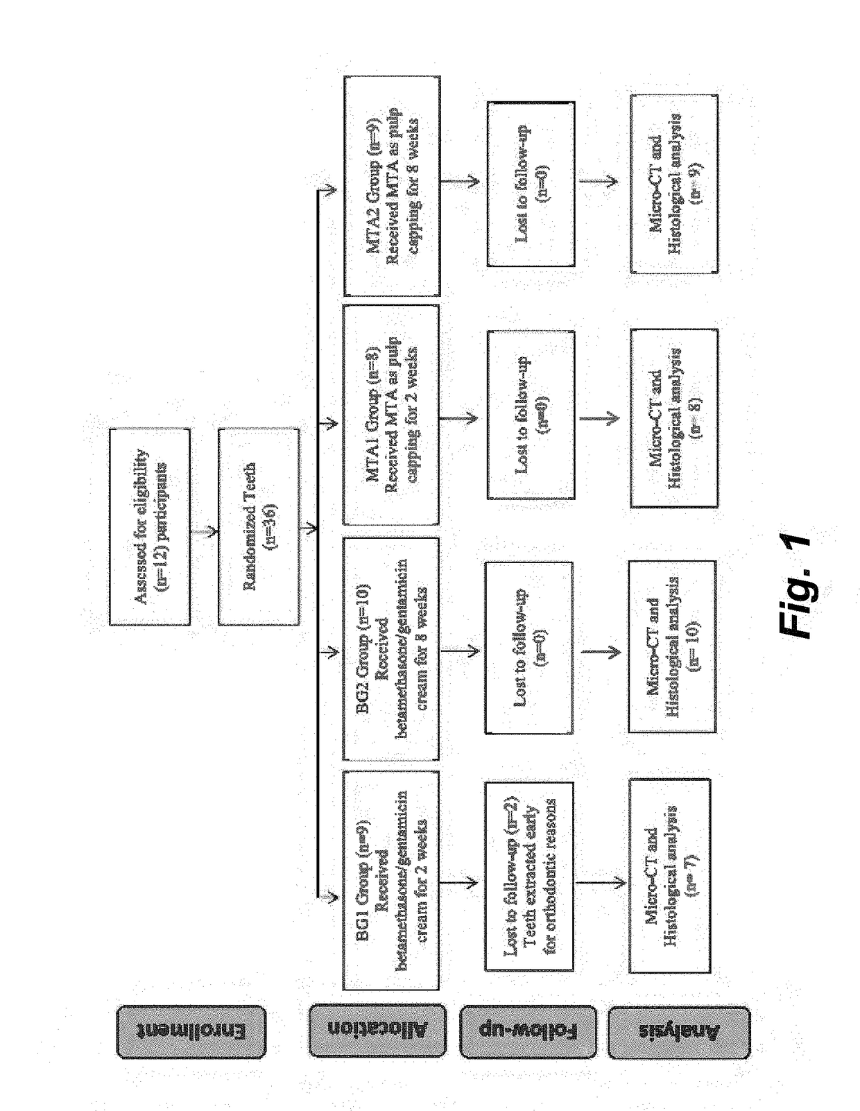 Dental composition and method of direct pulp capping