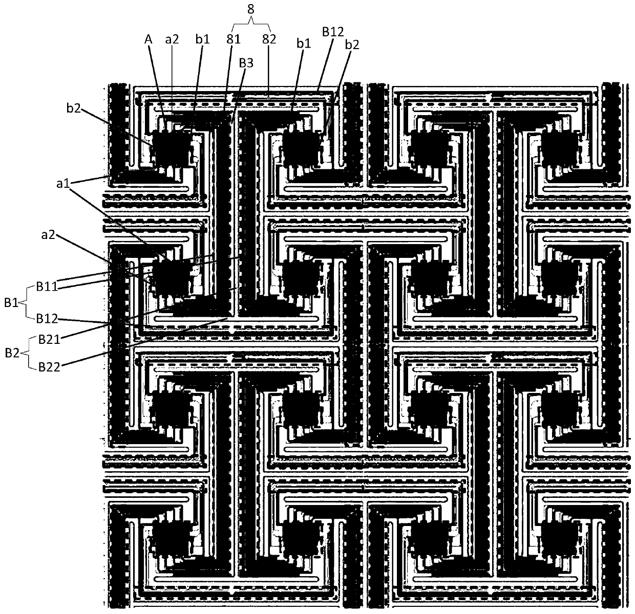 Stretchable display substrate and display device